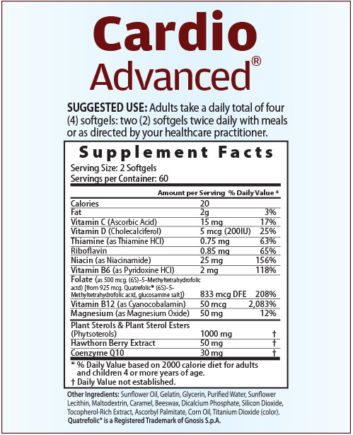 Cardio Advanced Ingredients